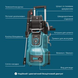 Мінімийка високого тиску Konner&Sohnen KSPW160V-BL - фото 8