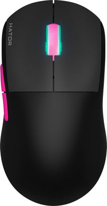 Мышь HATOR Quasar 2 ULTRA 4K wireless (HTM570BP) black/pink - фото 1