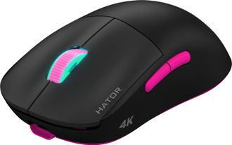 Мышь HATOR Quasar 2 ULTRA 4K wireless (HTM570BP) black/pink - фото 2