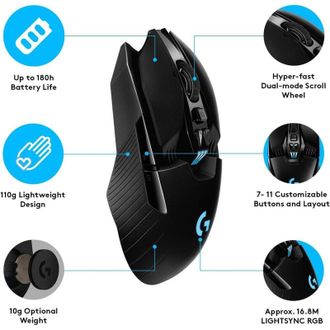 Мишка Logitech G903 Lightspeed Wireless Black (910-005084, 910-005674) - фото 3 Мишка Logitech G903 Lightspeed Wireless Black (910-005084, 910-005674) - фото 3