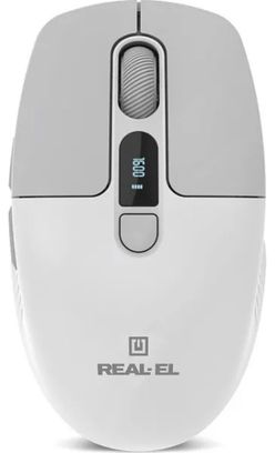 Мышь REAL-EL RM-480 W White (EL123200050) - фото 1