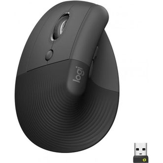 Игровая мышь беспроводная Logitech Lift Vertical Ergonomic Graphite (910-006474) - фото 1 Игровая мышь беспроводная Logitech Lift Vertical Ergonomic Graphite (910-006474) - фото 1