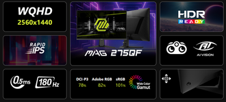 Монітор MSI MAG 275QF - фото 4 Монітор MSI MAG 275QF - фото 4