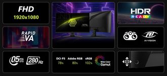 Монитор MSI MAG 276CXF Black Curved - фото 6 Монитор MSI MAG 276CXF Black Curved - фото 6