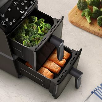 Мультипечь Philips Airfryer Stacked Dual Basket Series 4000 NA460/00 Europe - фото 5 Мультипечь Philips Airfryer Stacked Dual Basket Series 4000 NA460/00 Europe - фото 5