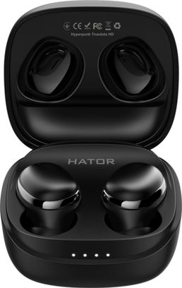 Навушники TWS Hator Hyреrpunk Truedots HD (HTA411) black - фото 1