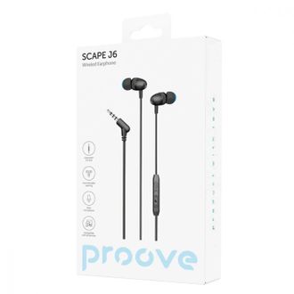 Проводные наушники Proove Scape J6 (3.5mm) black (WESJ60000801) - фото 2 Проводные наушники Proove Scape J6 (3.5mm) black (WESJ60000801) - фото 2