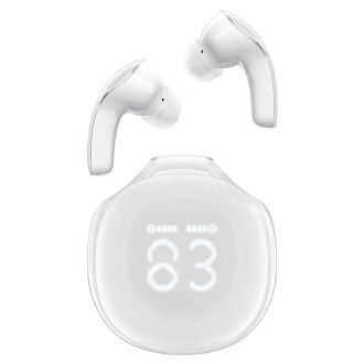 Навушники ACEFAST T9 Crystal (Air) color bluetooth earbuds Porcelain White - фото 1