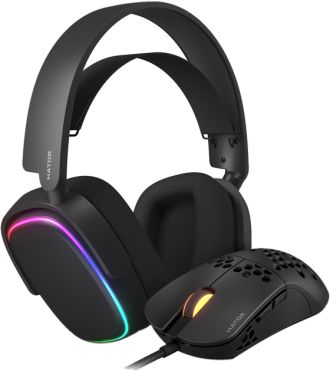 Наушники Hator Phoenix 7.1 RGB + Stellar Pro Black (НТR-001) - фото 1 Наушники Hator Phoenix 7.1 RGB + Stellar Pro Black (НТR-001) - фото 1