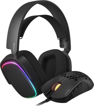 Комплект (НТR-001) чорний: Гарнітура Phoenix 7.1 RGB (HTA-842) + Миша HATOR Stellar PRO (HTM-540) - фото 1
