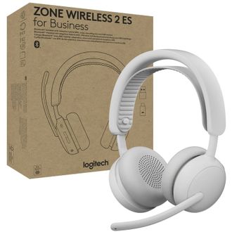 Наушники Logitech Zone Wireless 2 ES for Business Off-White TEAMS version with receiver (981-001520) - фото 5 Наушники Logitech Zone Wireless 2 ES for Business Off-White TEAMS version with receiver (981-001520) - фото 5