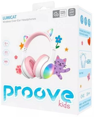 Навушники Proove Kids LumiCat (APP) white/pink (HPLC0001AP25) - фото 4 Навушники Proove Kids LumiCat (APP) white/pink (HPLC0001AP25) - фото 4