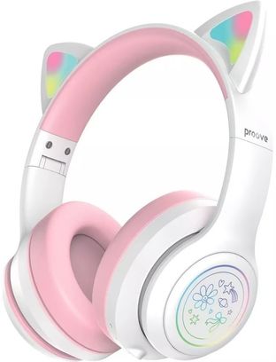 Навушники Proove Kids Neko (APP) white/pink (HPNK0001AP25) - фото 1 Навушники Proove Kids Neko (APP) white/pink (HPNK0001AP25) - фото 1