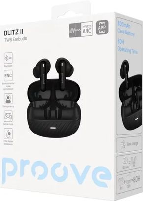 Навушники Proove Blitz II TWS with Hybrid ANC (APP) black matte (TWBL2001AP19) - фото 4