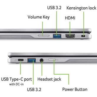 Ноутбук Acer Chromebook Spin 314 CP314-2HN-329V (NX.KYJEU.001) Sparkly Silver - фото 7