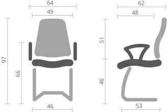 Крісло конференційне АКЛАС Лекко CF PU-чорний 119687 - фото 5 Крісло конференційне АКЛАС Лекко CF PU-чорний 119687 - фото 5