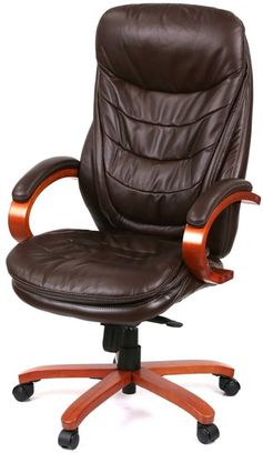 Крісло АКЛАС Валенсія Soft EX MB (Шкіра LC-K Dark brown) (00007826) - фото 2 Крісло АКЛАС Валенсія Soft EX MB (Шкіра LC-K Dark brown) (00007826) - фото 2