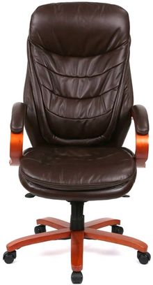 Крісло АКЛАС Валенсія Soft EX MB (Шкіра LC-K Dark brown) (00007826) - фото 1 Крісло АКЛАС Валенсія Soft EX MB (Шкіра LC-K Dark brown) (00007826) - фото 1