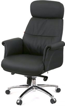 Офісне крісло АКЛАС Драгобрат AL MB (Шкіра LC-A Black/PU Black) (00179840) - фото 2