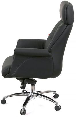 Офісне крісло АКЛАС Драгобрат AL MB (Шкіра LC-A Black/PU Black) (00179840) - фото 3