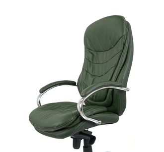 Кресло АКЛАС Валенсия Soft CH MB Зеленый Кожа Lux LC-green (86862) - фото 5