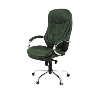 Кресло АКЛАС Валенсия Soft CH MB Зеленый Кожа Lux LC-green (86862) - фото 1
