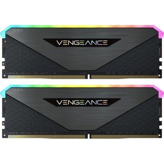 Оперативная память Corsair 32 GB (2x16GB) DDR4 3600 MHz Vengeance RGB RT Black (CMN32GX4M2Z3600C18) - фото 1