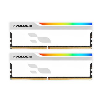 Оперативна пам'ять Prologix DDR5 32GB (2x16GB) 6000 MHz Onyx White RGB (PRO32GB6000YWR5K) - фото 1