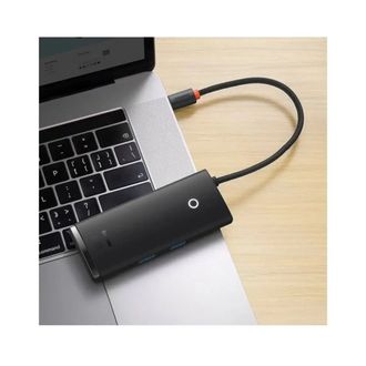 Хаб Baseus Lite Series 6-Port Type-C HUB Docking Station (Type-C to HDMI+USB3.0*2+Type-C Data+SD/TF) Black (WKQX050001) - фото 3 Хаб Baseus Lite Series 6-Port Type-C HUB Docking Station (Type-C to HDMI+USB3.0*2+Type-C Data+SD/TF) Black (WKQX050001) - фото 3