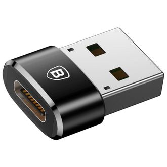 Адаптер Baseus Adapter USB-A to USB-C Female Black (CAAOTG-01) - фото 1 Адаптер Baseus Adapter USB-A to USB-C Female Black (CAAOTG-01) - фото 1