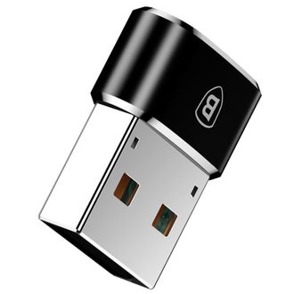 Адаптер Baseus Adapter USB-A to USB-C Female Black (CAAOTG-01) - фото 2 Адаптер Baseus Adapter USB-A to USB-C Female Black (CAAOTG-01) - фото 2