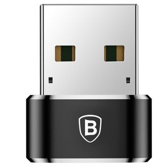 Адаптер Baseus Adapter USB-A to USB-C Female Black (CAAOTG-01) - фото 3 Адаптер Baseus Adapter USB-A to USB-C Female Black (CAAOTG-01) - фото 3