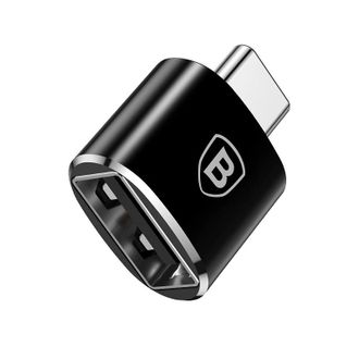 Адаптер Baseus USB Female To Type-C Male Adapter Converter Black (CATOTG-01) - фото 1