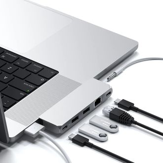 Мультипортовий адаптер Satechi Aluminum USB-C Pro Hub Mini Adapter Silver (ST-UCPHMIS) - фото 2