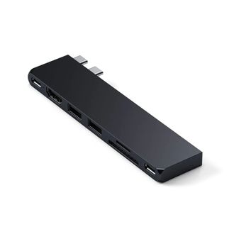 Мультипортовый адаптер Satechi Aluminum USB-C Pro Hub Slim Adapter Midnight (ST-HUCPHSD) - фото 1