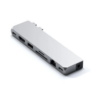 Мультипортовый хаб Satechi Aluminum USB-C Pro Hub Max Adapter Silver (ST-UCPHMXS) - фото 2