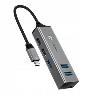 Переходник Baseus Cube series USB to USB to 5 USB HUB Adapter - фото 1