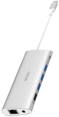 Переходник HUB WIWU Alpha 11 in 1 Type C 3*USB, HDMI, VGA, Type c, RJ45, 3.5 mm, SD, micro SD - фото 1 Переходник HUB WIWU Alpha 11 in 1 Type C 3*USB, HDMI, VGA, Type c, RJ45, 3.5 mm, SD, micro SD - фото 1