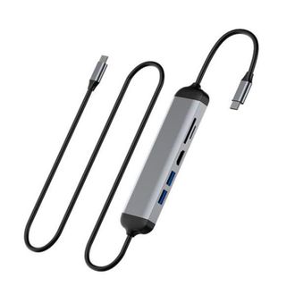 Перехідник HUB WIWU Alpha 5в1 Type-c HDMI 4K, USB3.0, PD, 3.5mm audio, VGA - фото 2 Перехідник HUB WIWU Alpha 5в1 Type-c HDMI 4K, USB3.0, PD, 3.5mm audio, VGA - фото 2