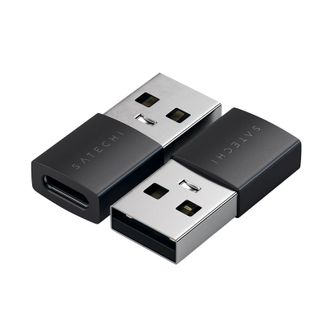 Адаптер Satechi Type-A to Type-C Adapter Space Black (2pcs) (ST-A2TAUCC) - фото 1