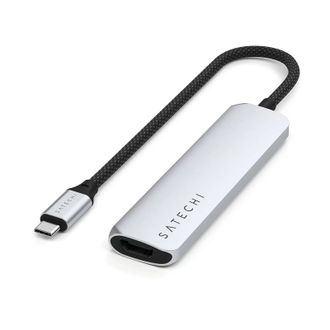 Адаптер Satechi 4-in-1 USB-C Slim Multiport Adapter 4K Silver (ST-P4SS) - фото 1 Адаптер Satechi 4-in-1 USB-C Slim Multiport Adapter 4K Silver (ST-P4SS) - фото 1