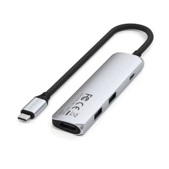 Адаптер Satechi 4-in-1 USB-C Slim Multiport Adapter 4K Silver (ST-P4SS) - фото 2 Адаптер Satechi 4-in-1 USB-C Slim Multiport Adapter 4K Silver (ST-P4SS) - фото 2