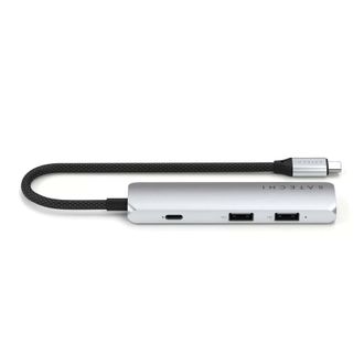 Адаптер Satechi 4-in-1 USB-C Slim Multiport Adapter 4K Silver (ST-P4SS) - фото 3 Адаптер Satechi 4-in-1 USB-C Slim Multiport Adapter 4K Silver (ST-P4SS) - фото 3