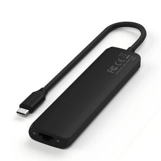 Мультипортовый адаптер Satechi 7-in-1 USB-C Slim Multiport 4K with Ethernet Black (ST-P7SK) - фото 2