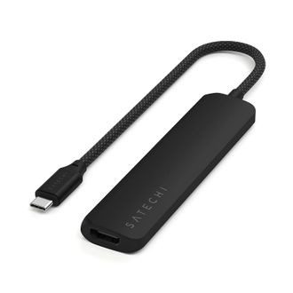 Адаптер Satechi 6-in-1 USB-C Slim Multiport Adapter 4K Black (ST-P6SK) - фото 1
