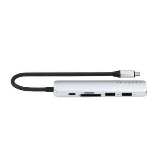 Адаптер Satechi 6-in-1 USB-C Slim Multiport Adapter 4K Silver (ST-P6SS) - фото 2