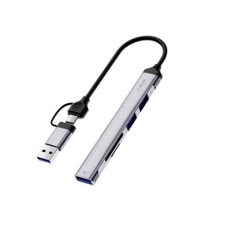 Хаб WIWU Type-C Sin1 ZOLOUSB-C/USB-A HUB /gray (Wi-HB003) - фото 1 Хаб WIWU Type-C Sin1 ZOLOUSB-C/USB-A HUB /gray (Wi-HB003) - фото 1