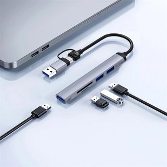 Хаб WIWU Type-C Sin1 ZOLOUSB-C/USB-A HUB /gray (Wi-HB003) - фото 3 Хаб WIWU Type-C Sin1 ZOLOUSB-C/USB-A HUB /gray (Wi-HB003) - фото 3