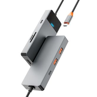 Адаптер HUB WIWU [A721HD] Linker 7in1 USB-C to USB-C+2xUSB3.1+HDMI+SD/MicroSD+PD 100W - фото 3