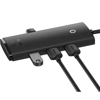 Хаб Baseus Lite Series 4-in-1 (Type-C to USB 3.0*4 ) (1m) (black) (WKQX030401) - фото 3
